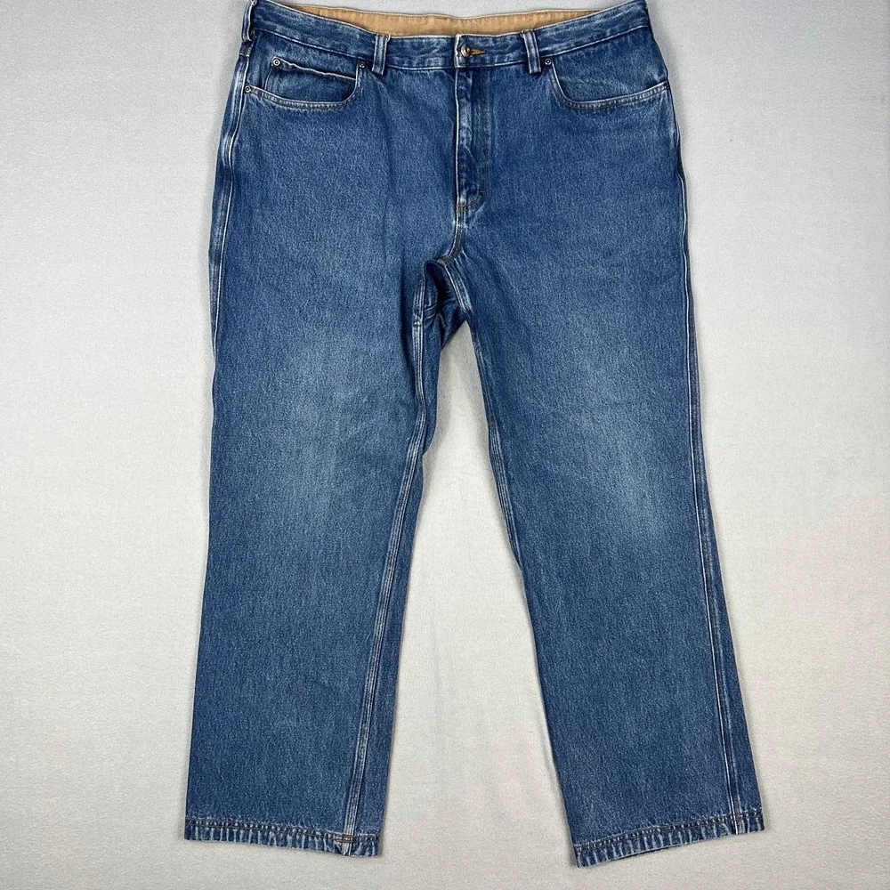 Duluth Trading Co Jeans Mens 41x30.5 Medium Wash‎ Blue Denim Work Casual Cotton
